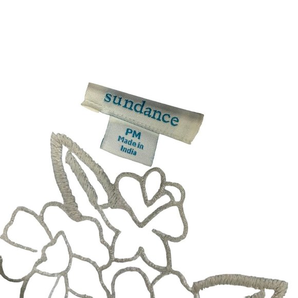 Sundance Moonshadow Silk Chiffon Embroidered Beaded Sleeveless Dress Petite Medi - Picture 8 of 12